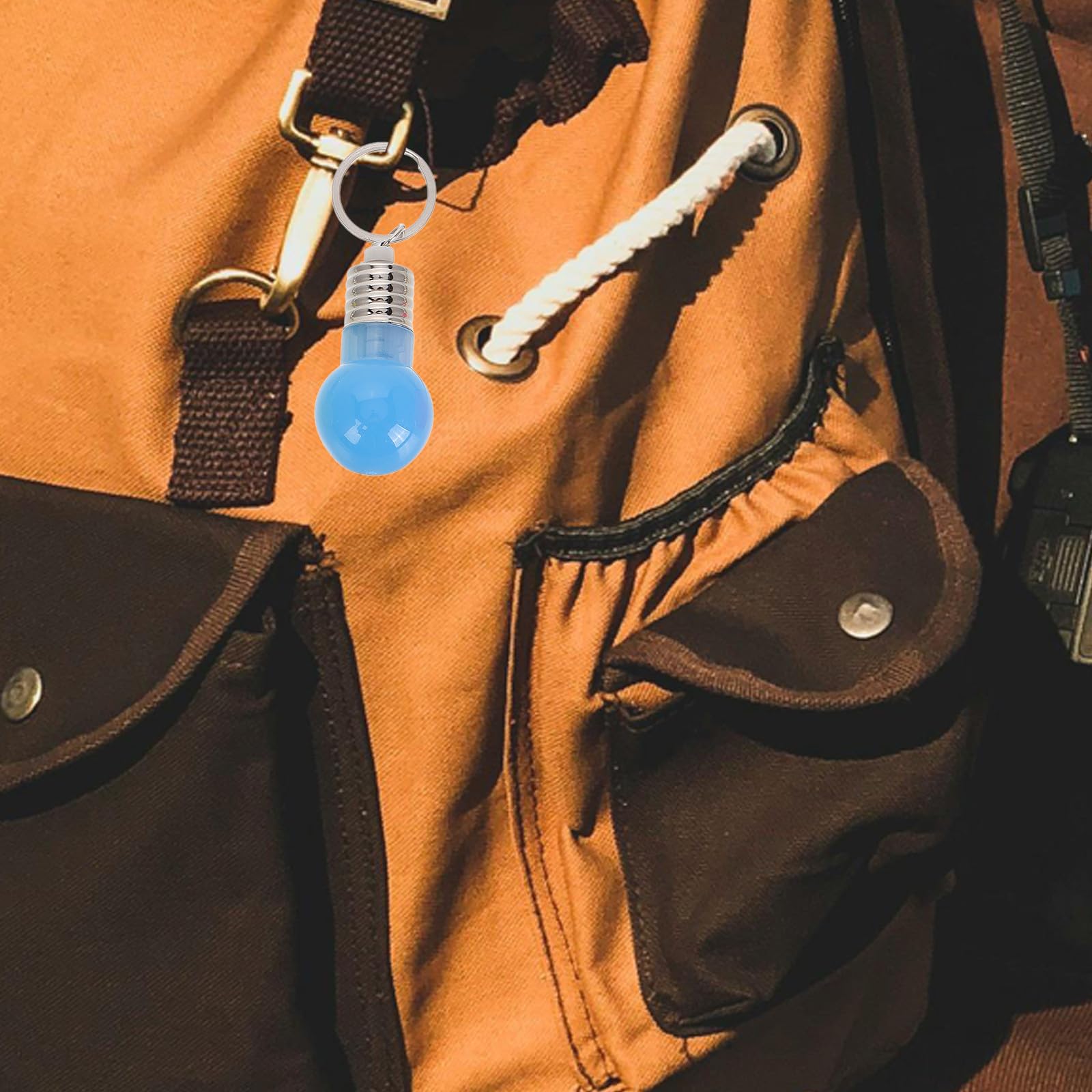 LABRIMP Bunte LED Schlüsselanhänger 21 Stück Kleiner Glühbirnen mit Sound für Rucksack und Party Zufällige Farbe