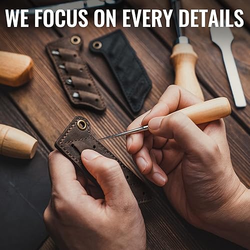 Vista 8 de KeyUnity KA06 - Organizador de puntas de tornillo de piel Bolsillo para soporte de puntas de destornillador Bolsa de juego de brocas cosidas a