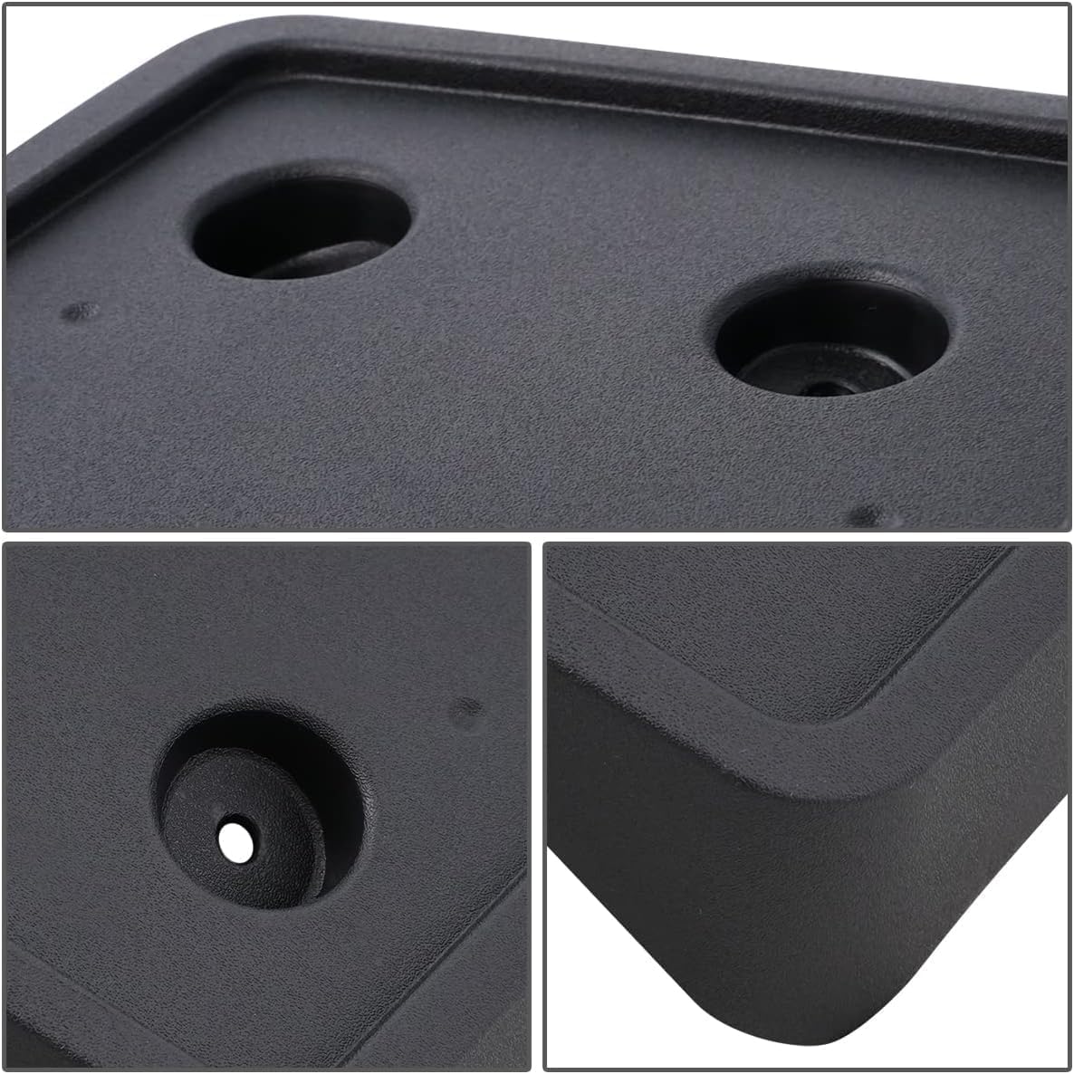 Front Bumper Cover License Plate Frame Tag Mounting Bracket Holder Replacement for 2007-2011 GMC Sierra 1500 and 2007-2010 2500/3500 Except Denali and Hybid Black Textured Plastic GM1068125 15781553