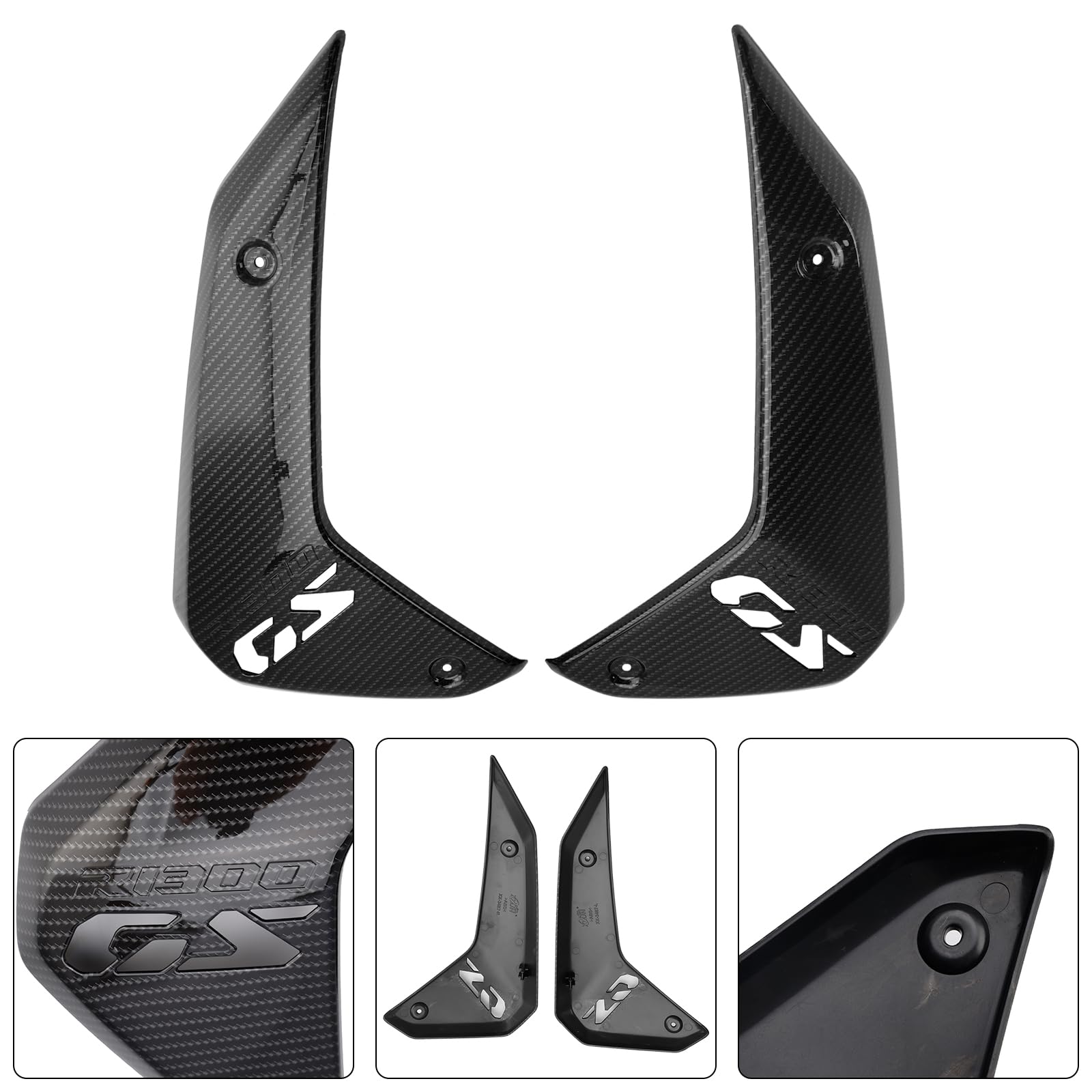 Topteng Seitliche Rahmenverkleidung, Cowl Guards, Kühlerabdeckung, passend für BMW R1300GS 2024-2025 Carbon