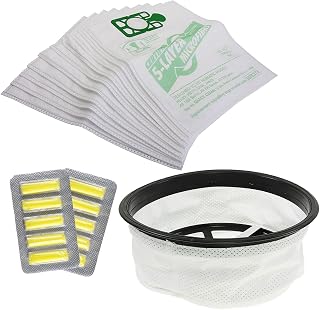 First4spares Premium Microfibre Dustbag Filter Kit for Numatic Henry Hetty George Basil Vacuum Cleaners - Pack of 10 Bags, 10 Fresheners & Replacement 12" Filter