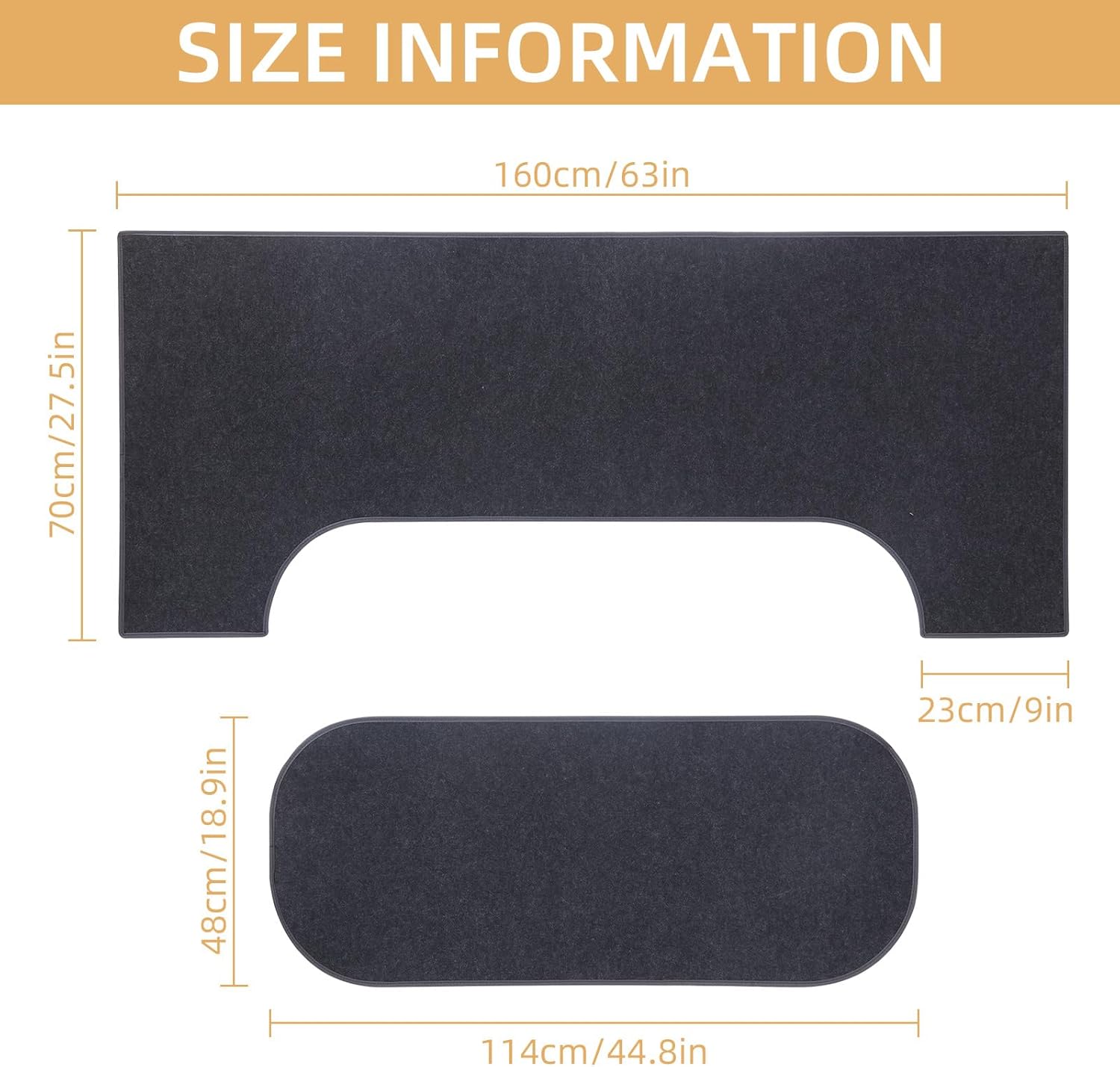 Piano Carpet Protector Sound Dampening, Soundproof Rug for Piano, Non-Slip Carpet Protect Pads, Floor Protect Mat Blankets 27 x 63 Inches