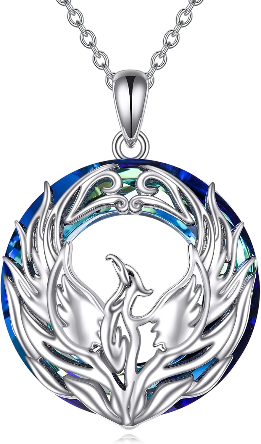 AXELUNA Phoenix Necklace Sterling Silver the Phoenix Bird Jewelry Gift for Women