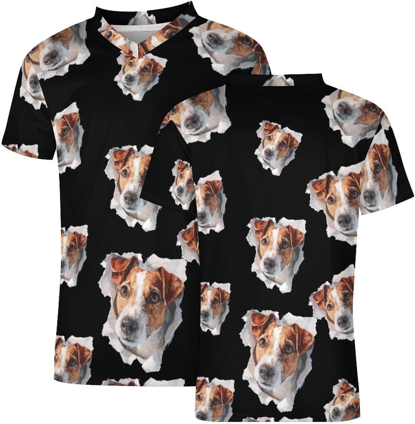 Jack Russell Terrier Dog Tearing Soccer Jersey Football Shirt Athletic Sports T-Shirt Personalized for Men Women