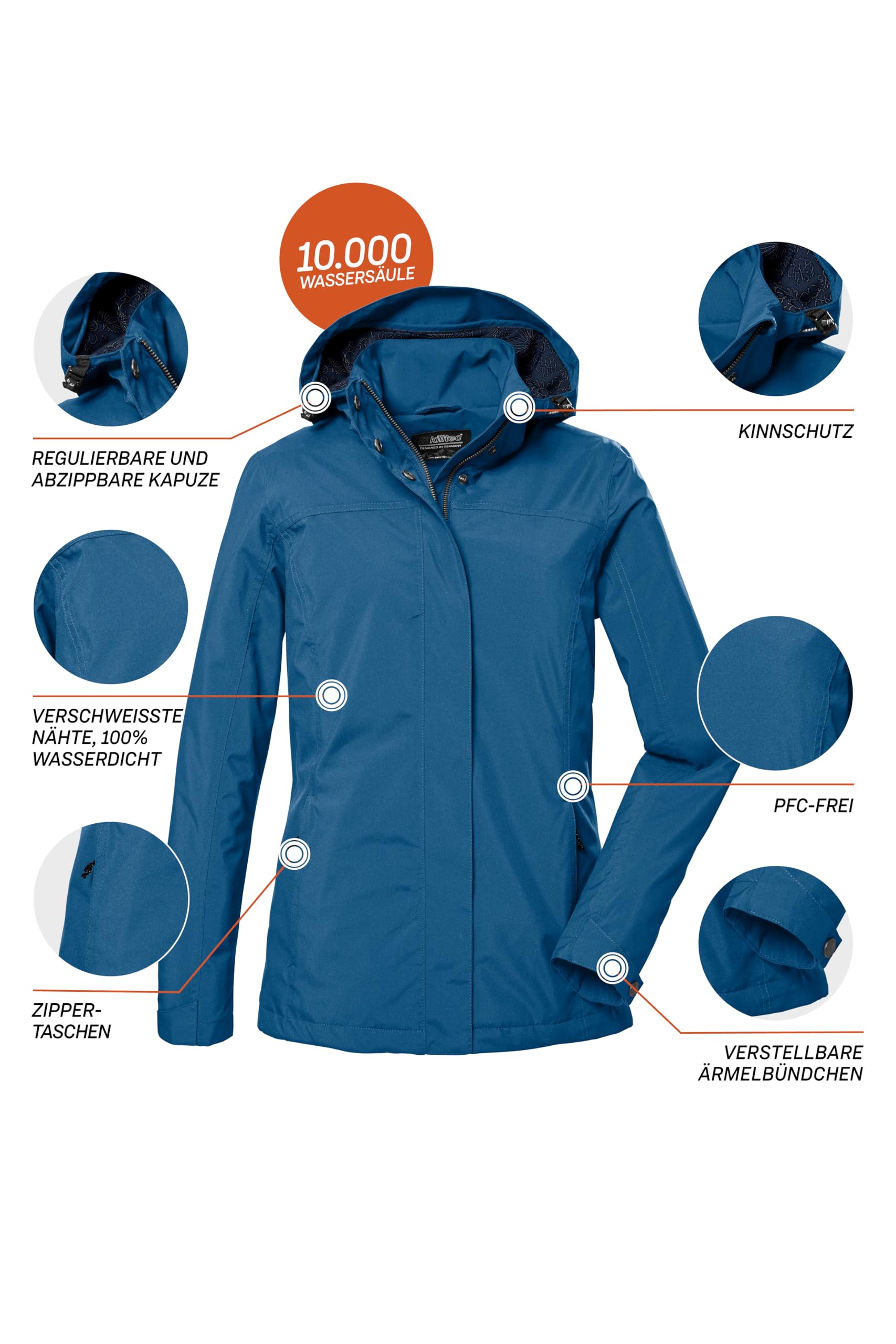 Killtec Kos 42 Wmn Jckt Chaqueta funcional/chaqueta de exterior con capucha desmontable Women´s