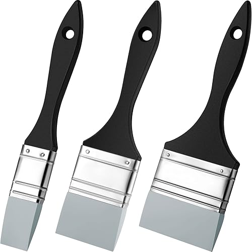 Juego de 3 pinceles de silicona para pintura, moldeadores de color, planos y flexibles para pintura de resina, arte de uñas acrílicas, herramientas