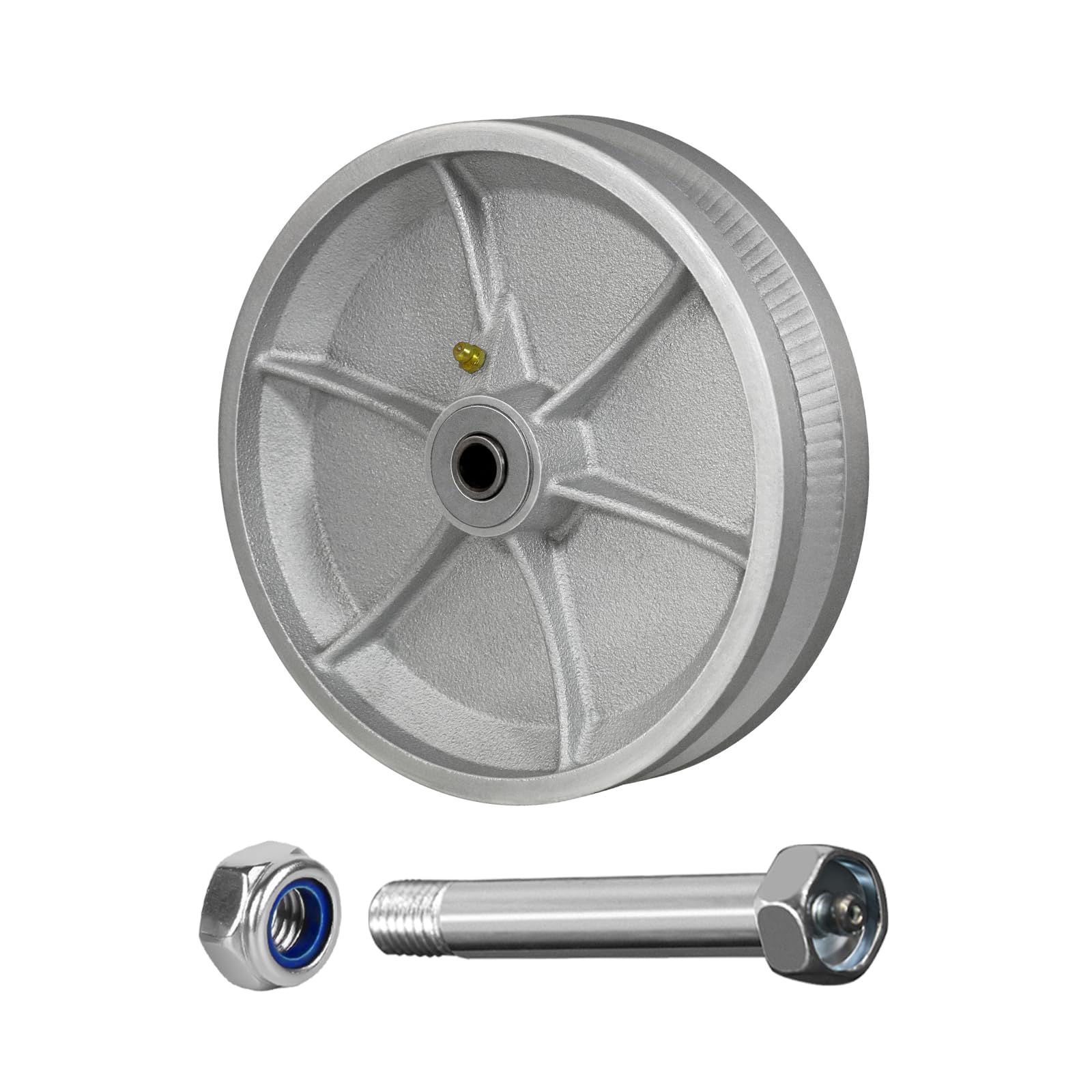 4" x 1.5" V-Groove Steel Wheel, 7/8" Wide 90° Groove Fits 1" Angle Iron Track, Heavy Duty Industrial Track Wheel with Relief Groove, High Load Capacity（2 Pack） — Amazon image 29