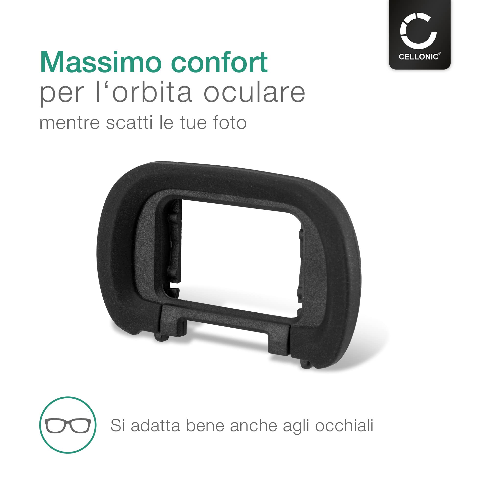 CELLONIC Eyecup Sostitutivo FDA-EP16 Per Sony Alpha A7R III, A7R E A7 III – Protezione Visore E Comfort Oculare - 5