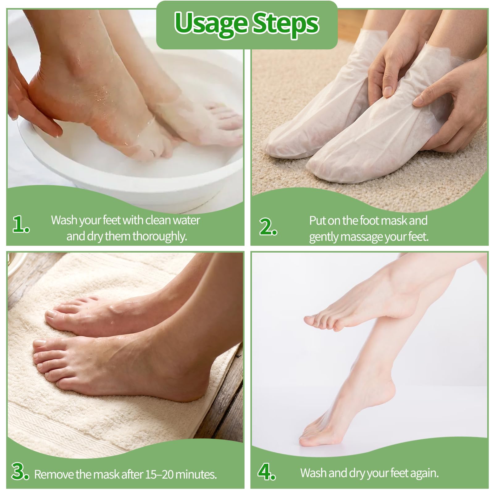 9 Pack Fußmaske Gegen Hornhaut, Hornhaut Socken für Damen Herren | Fussmaske Hornhautentfernung, Hornhautentferner Socken zur Feuchtigkeitspflege, Beruhigung(Lavendel, Aloe Vera, Avocado)