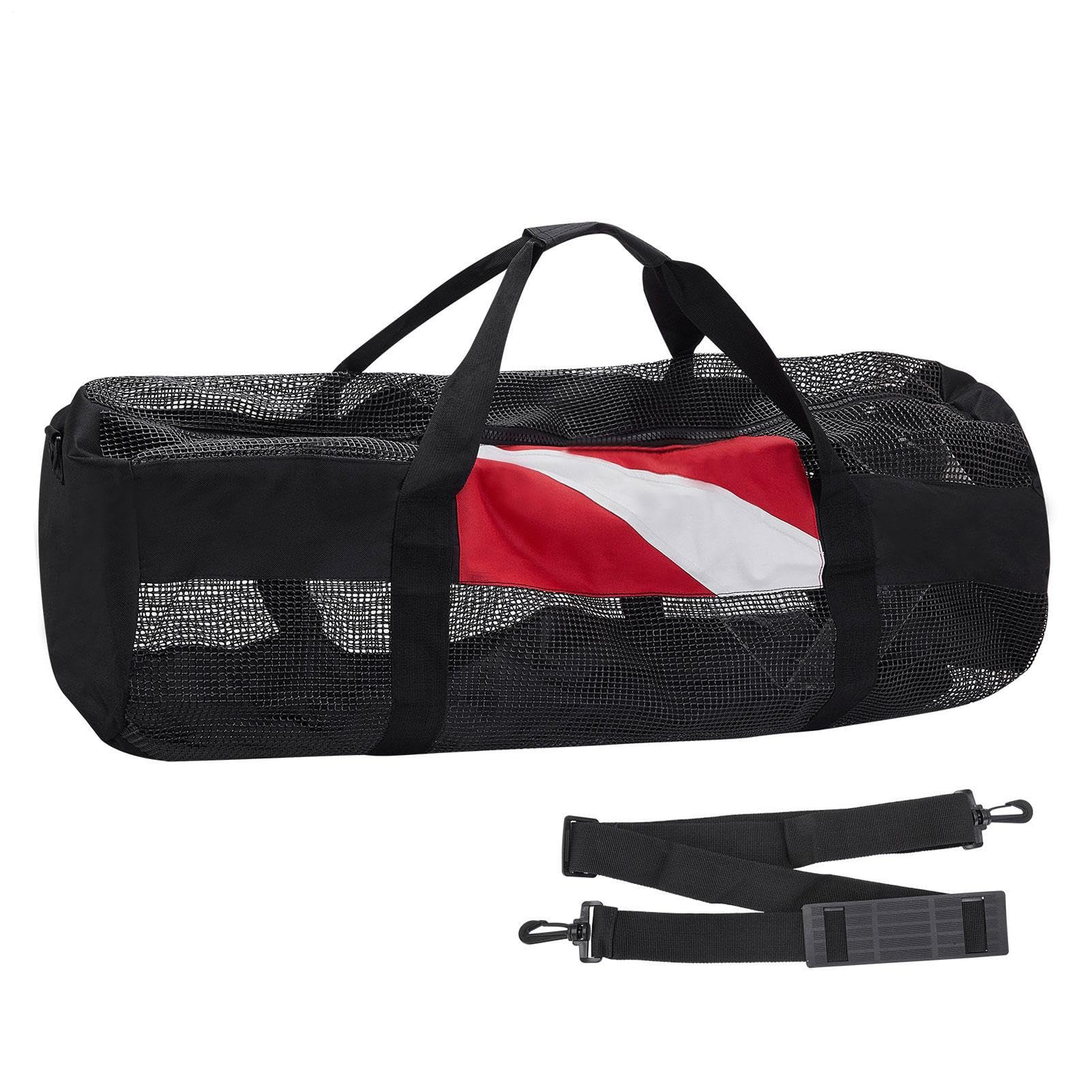 Borsa a rete subacquea - portatore di attrezzature per immersioni, sacchetto d'acqua leggero | 30.3x13.4x13.4in Organizzatore di zaino per lo snorkeling pesante, borsa di utilità a nuoto di drenaggio