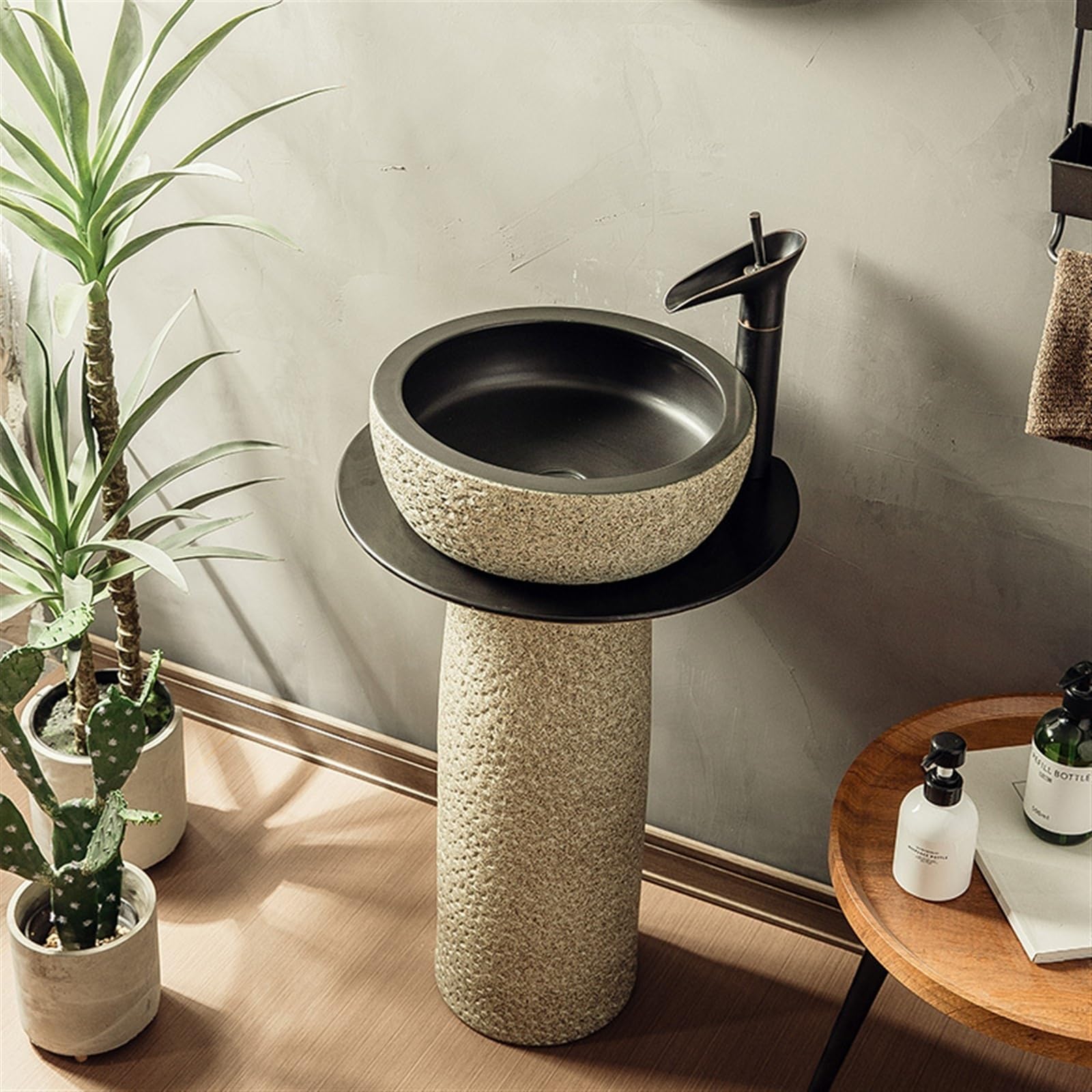 Umywalka Ogrodowa Nablatowa, Ceramiczna Umywalka Kolumnowa Do Ogrodu, Umywalka Balkonowa Stojąca, Łatwa W Czyszczeniu,A-One Size
