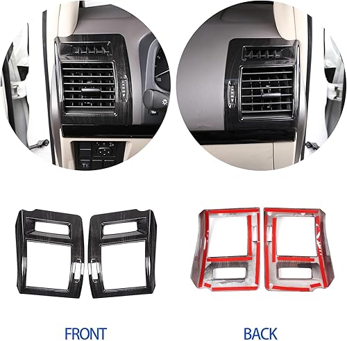 Miniatura 5 de Fgtagtal Ajuste para Toyota Land Cruiser Prado FJ150 150 2018 ABS Car Side Air Condition Vent Trim Cover Frame Sticker, consola central lateral
