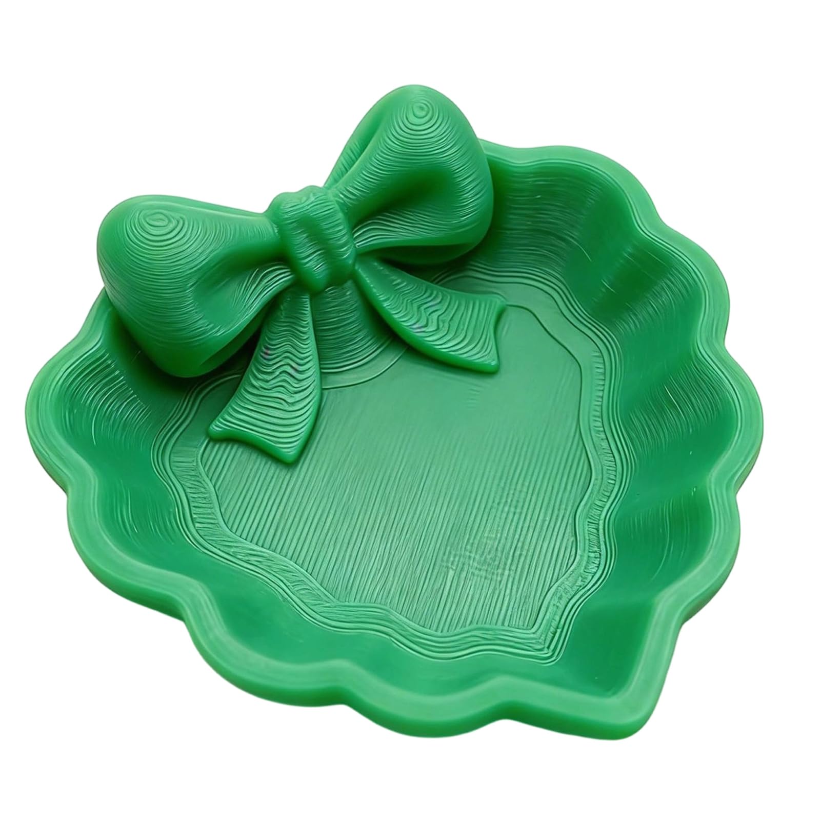 Glifora 3D Printed Bow Jewelry Tray - Heart Shape Ring Dish, Entryway Table Trays, Decorative Trinket Dish, Jewelry Organiser Tray for Rings, Necklaces, Bracelets and Keys