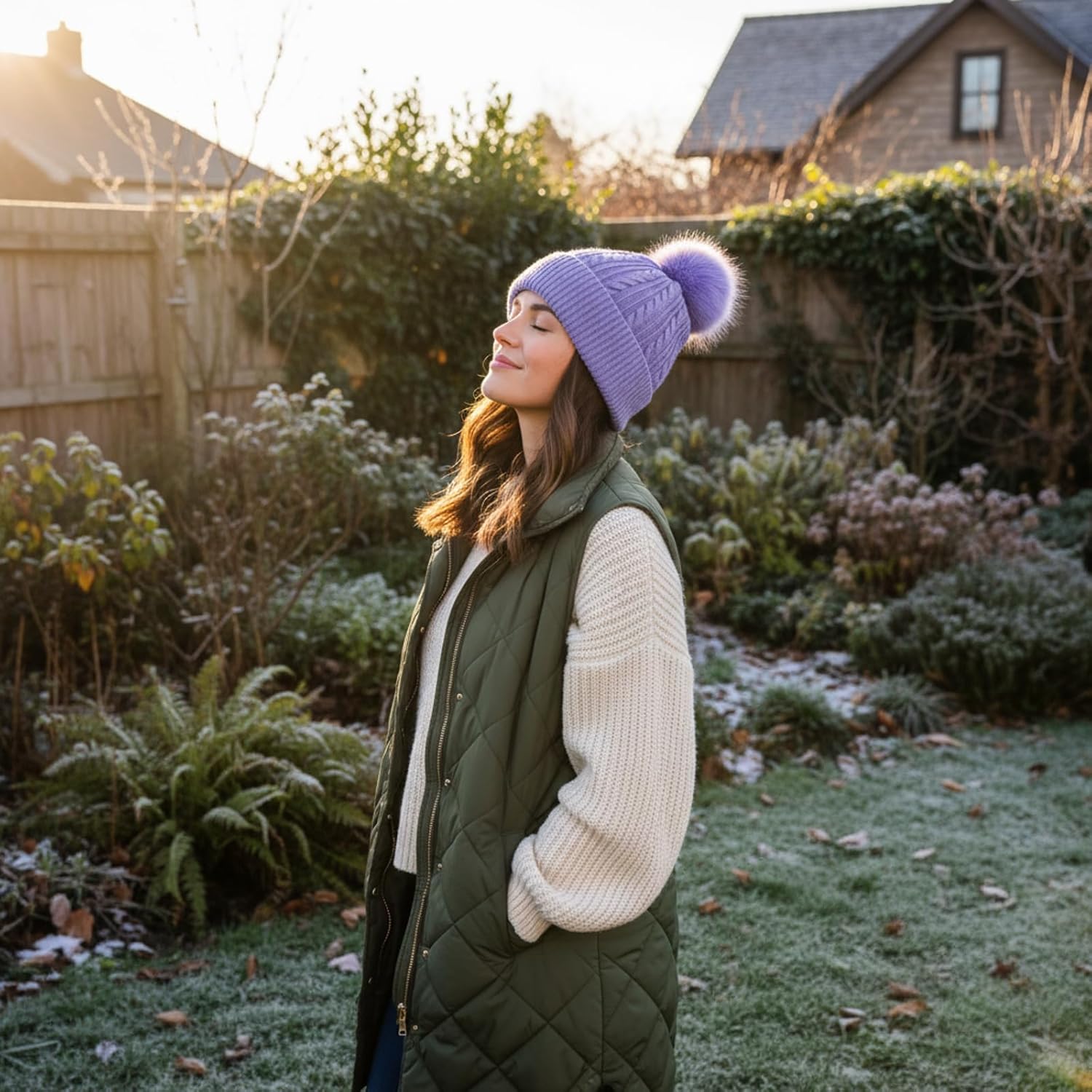 6 Pcs Women Winter Hats Beanies Pom Pom Hats Knit Cap Snow Ski Soft Warm Ski Cap for Women Men Warm Winter - Image 4