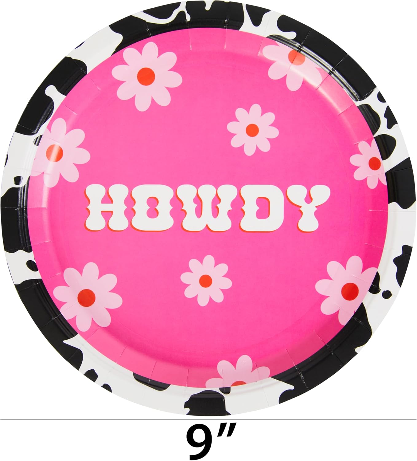 C.R. Gibson Appetizer Plates, Howdy, 9" Diameter, 8 Count (TW15-25513)