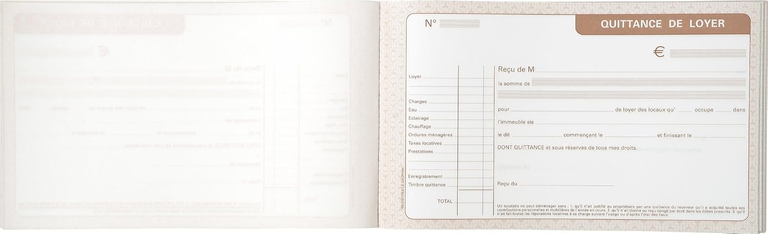 The Dolphin Notebook quittances de Loyer 21 x 12.50 X 1.20 CM Oatmeal