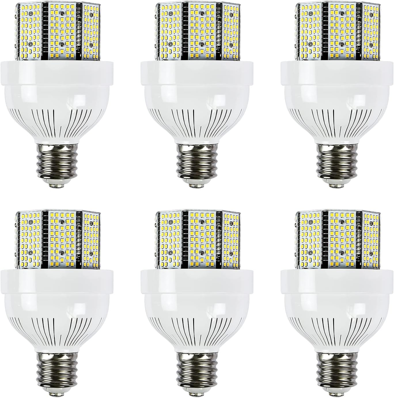 480V LED Bulbs 85W Corn Cob Light Bulb, E39 Mogul Base, 14025LM 5000K Daylight Lamp, Replacement for 300-400W HID/MH/HPS, ETL&DLC Listed for High Bay Warehouse Factory Workshop Garage Street (6 Pack)