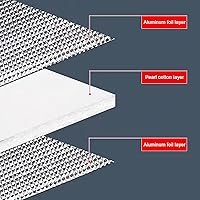 Vista 2 de Película aislante de papel de aluminio, película reflectante de calor, tinte de privacidad para control solar, película opaca total, no adhesiva