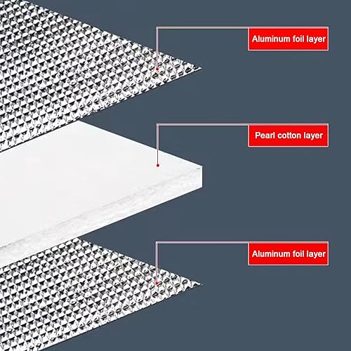 Miniatura 2 de Película aislante de papel de aluminio, película reflectante de calor, tinte de privacidad para control solar, película opaca total, no adhesiva,