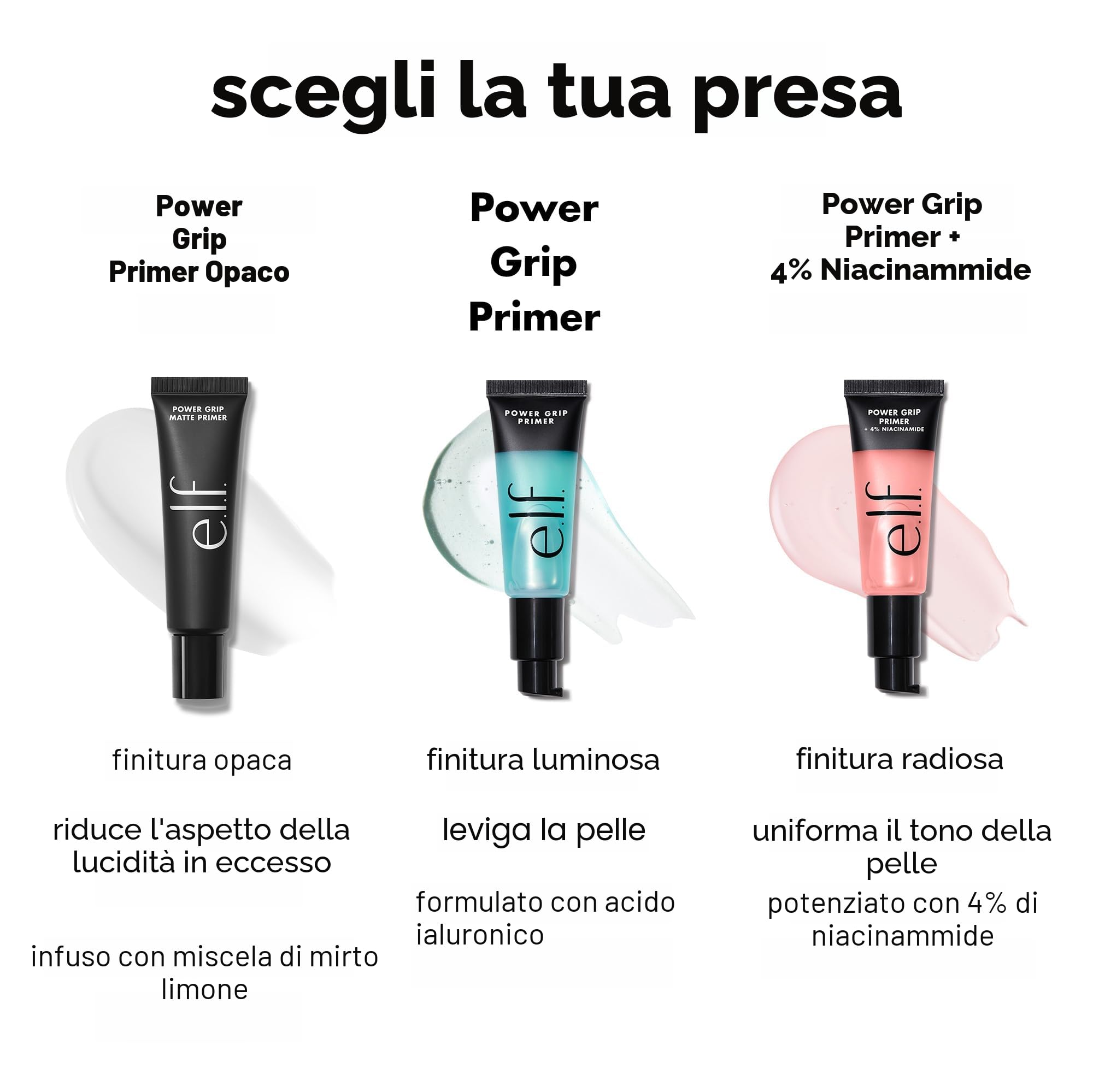e.l.f. Power Grip Primer, Gel-Based & Hydrating Face Primer For Smoothing Skin & Gripping Makeup, Moisturizes & Primes, 0.811 Fl Oz, Clear