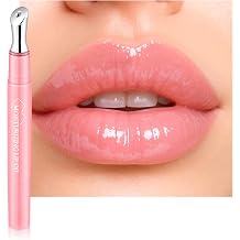 Hydrating Glow Lip Oil,Ultra Moisturizing Tinted Lip Oil for Glossy Sheer with Applicator,Lip Balm&Lip Plumper ,Smooth Dry Lips,High-shine Finish Non-Sticky,Balsamo labial hidratante,04#Pink