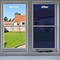 Vista 5 de Niviy Película unidireccional para ventana, privacidad diurna, efecto espejo, tinte reflectante para ventana para el hogar, autoadhesiva, bloqueo