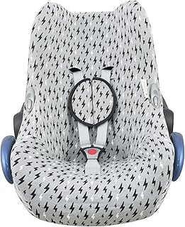 JANABEBE Funda compatible con Maxi Cosi Cabriofix, silla de coche gr 0 (Black Rayo)