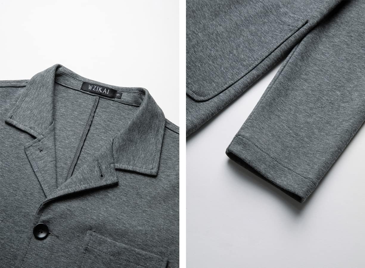 WZIKAI Men's Casual Sport Coat Jacket Regular Fit Lightweight Suit Jacket for Men - Image 6