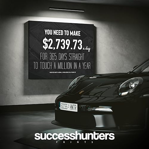 Miniatura 2 de Lienzo de 1 millón de dólares, lienzo motivacional, decoración de dormitorio y oficina, un millón en un año, decoración de mercado de valores, arte
