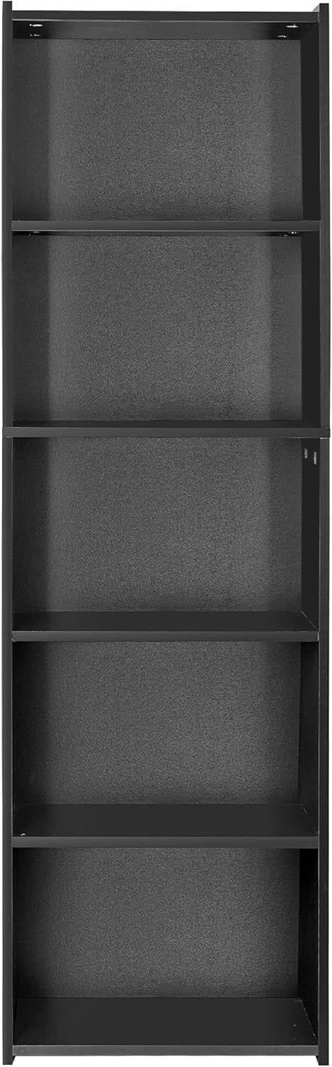5-Tier Narrow Bookcase for Small Spaces, Freestanding Bookshelf Organizer with Open Shelves for Home Office, Bedroom, Apartment, Kids Room, Storage for Books, Toys and Bins