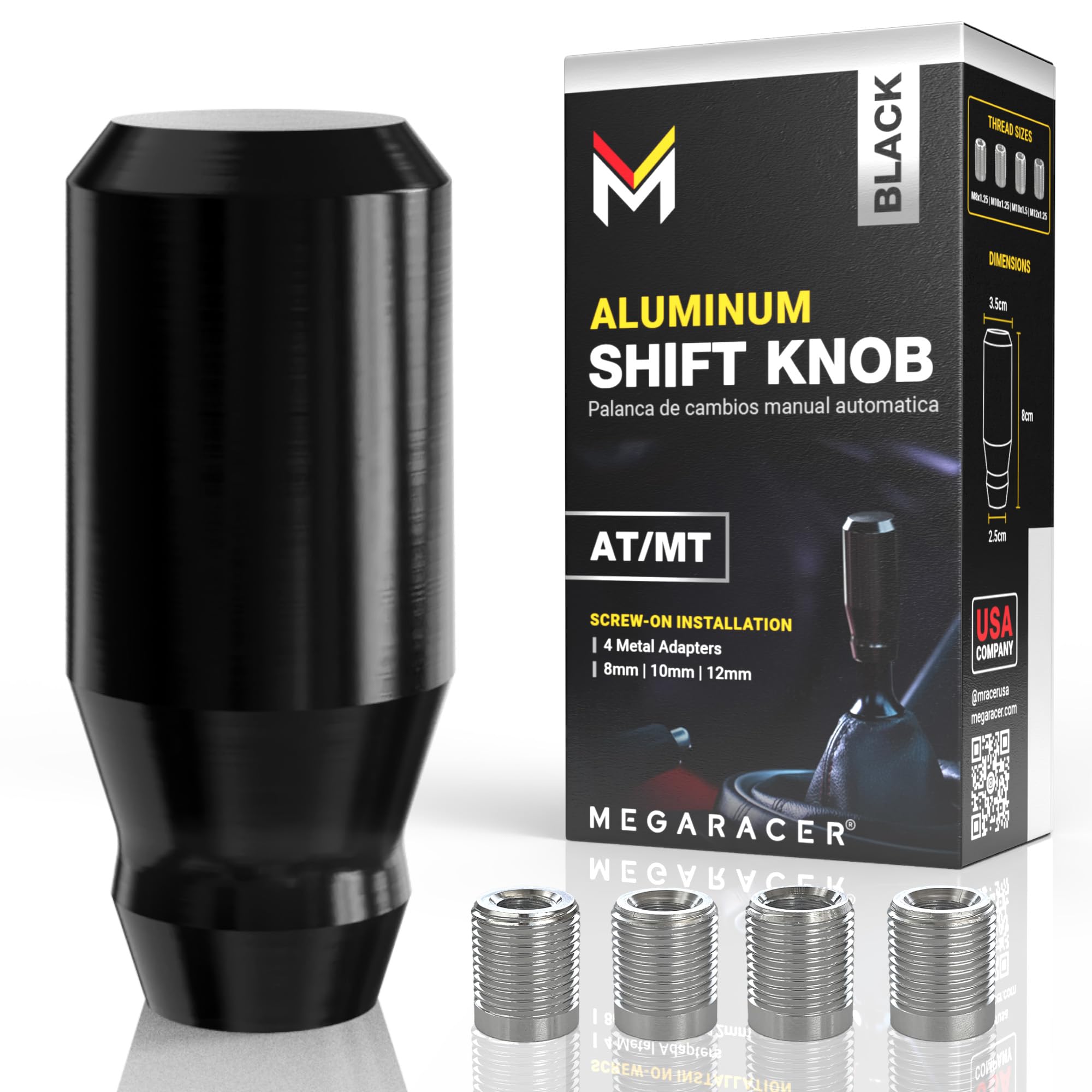 SLANG steelo 超美品！ Amazon.com: Mega Racer Premium Black Gear Stick Shift Knob