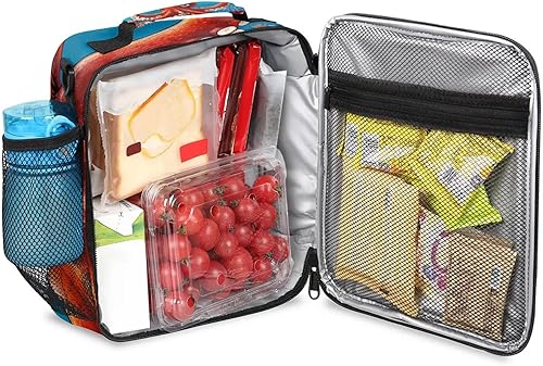 Miniatura 3 de AUUXVA Sea Ocean Shakes - Bolsas de almuerzo para niños y niñas, lonchera térmica, con correa ajustable, a prueba de fugas, duradera, para niños