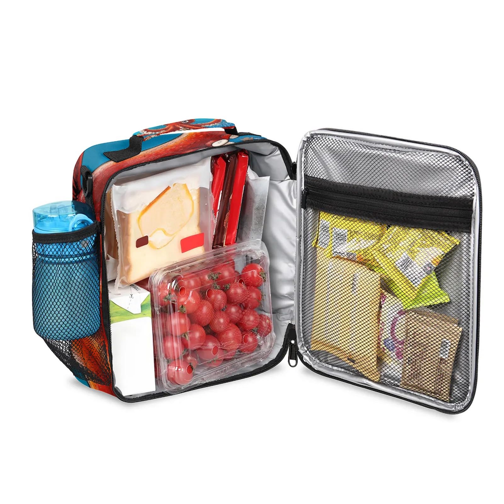 Sea Ocean Shakes - Bolsas de almuerzo para niños y niñas, lonchera térmica, con correa ajustable, a prueba de fugas, duradera, para niños, mujeres, trabajo escolar 3