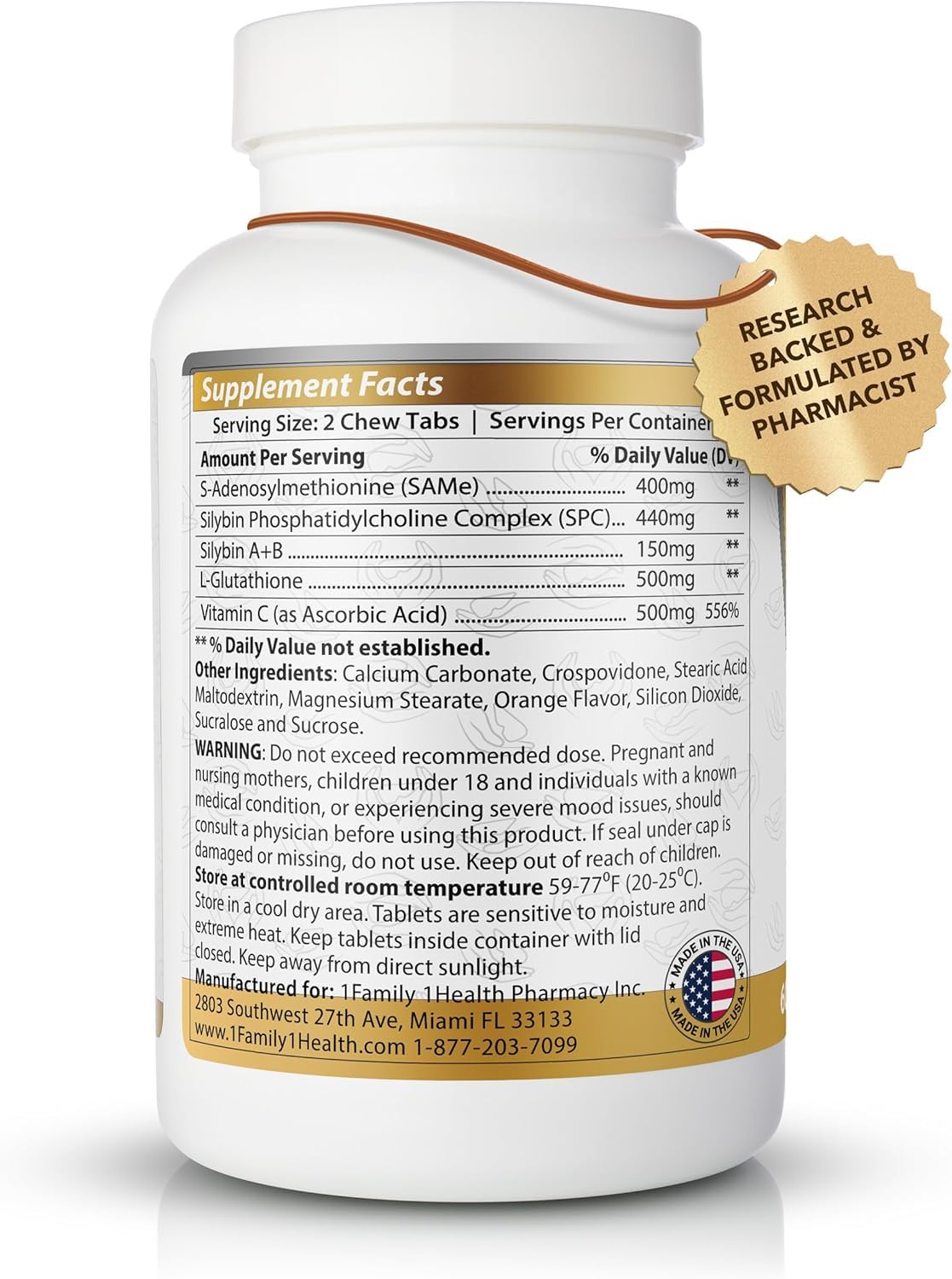 LiverTrioX Comprehensive Antioxidant Liver Supplement - Chewable Liver Supplement Tablets with Same, Glutathione, Silybin - Daily Cleanse & Immune Health Support - 60 Tablets, Orange Flavor — Amazon image 8