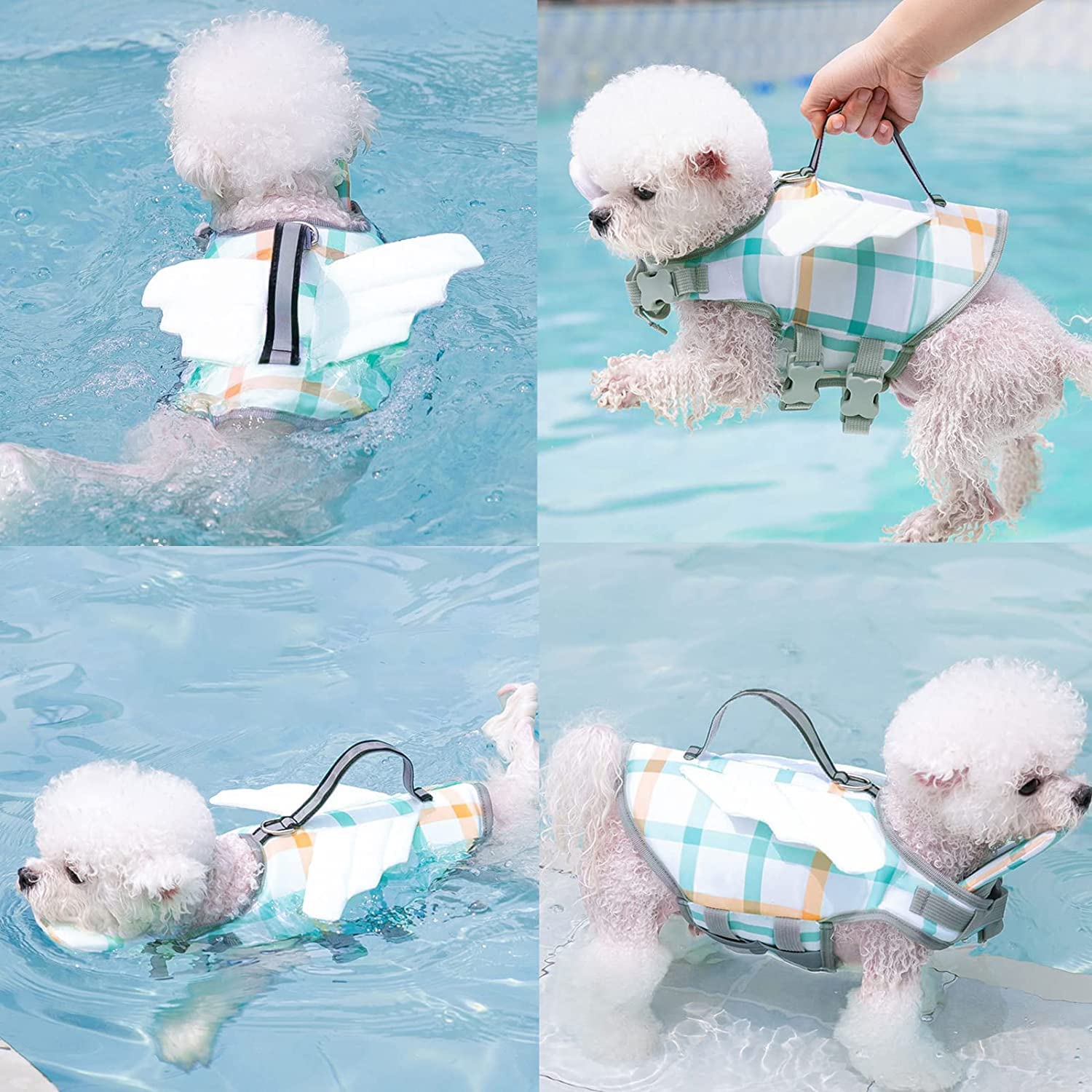 Gilet De Sauvetage pour Chien Gilet De Sauvetage Réfléchissant Réglable pour Chien pour La Natation, La Navigation De Plaisance, Gilet De Sauvetage pour Chiot avec Support De Menton,B,XXL