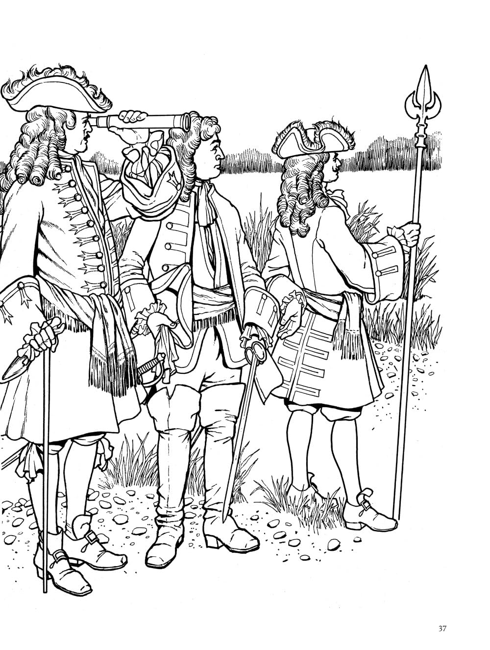 Picture the Past: The Exploration of North America: Historical Coloring Book