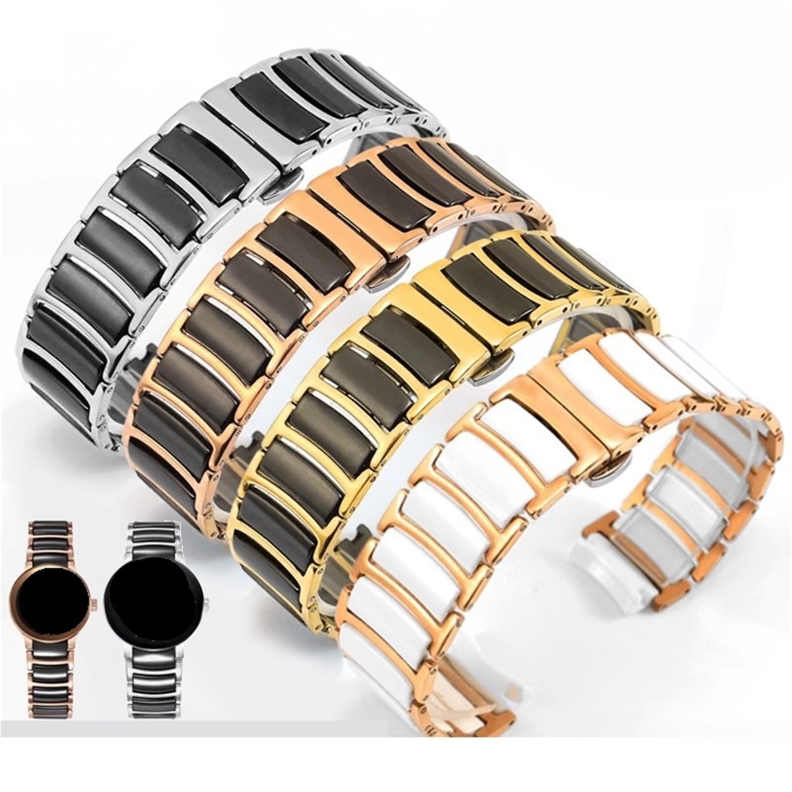 Bracelet en céramique compatible avec les montres connectées et à quartz