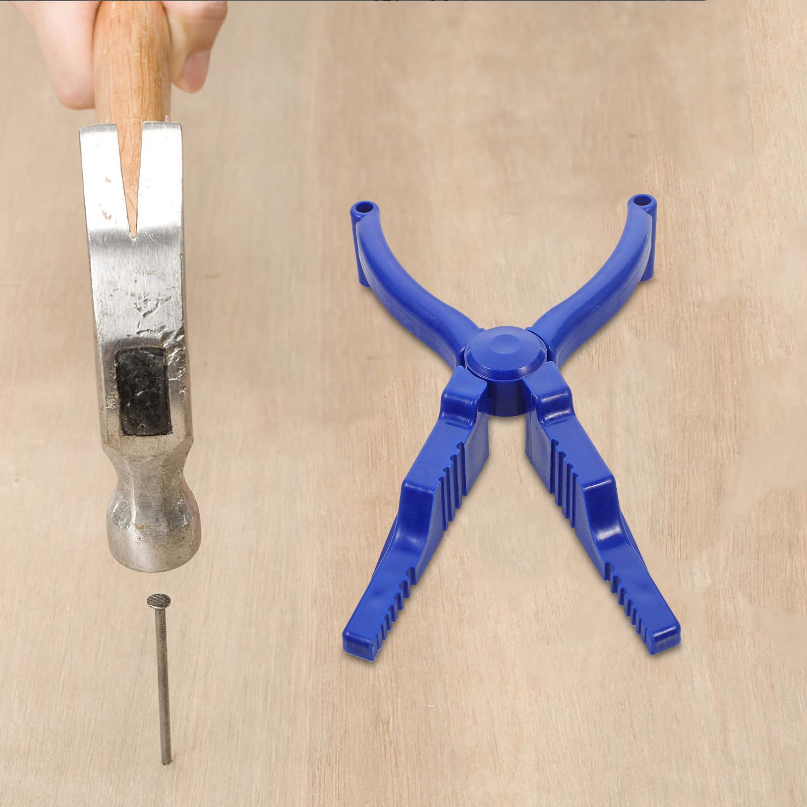Pinza per Chiodi Leggera in Plastica Design Compatto, Strumento Ausiliario per Fissare Chiodi, per Vari Progetti Fai da Te e Kit di Attrezzi
