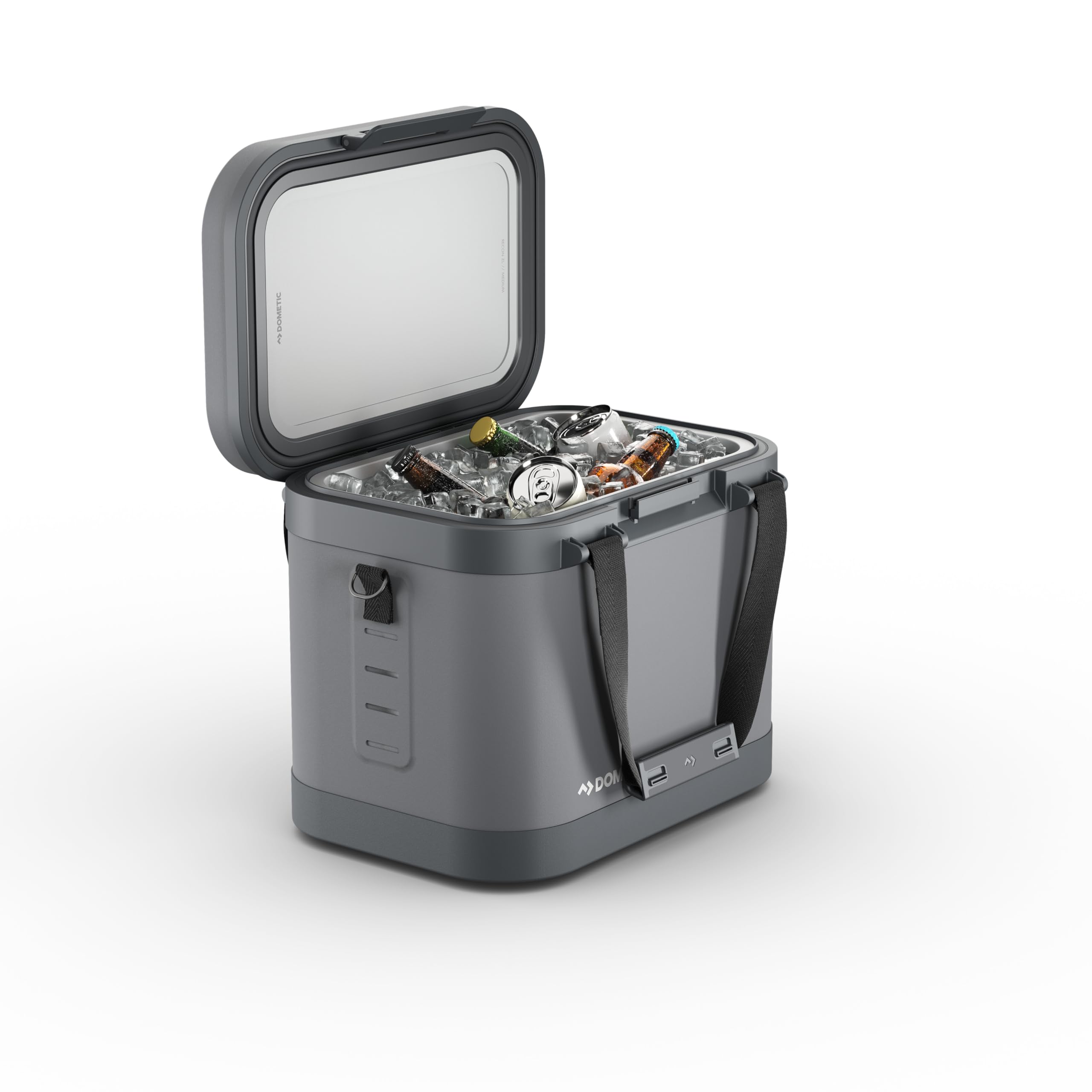 Dometic Recon Softside ZL Medium - Glacière Souple Moyenne 17L - Silt | Isolation FrostCore de 25 mm - Couvercle sans fermeture éclair qui s'ouvre d'une seule main - Base renforcée - Bandoulière