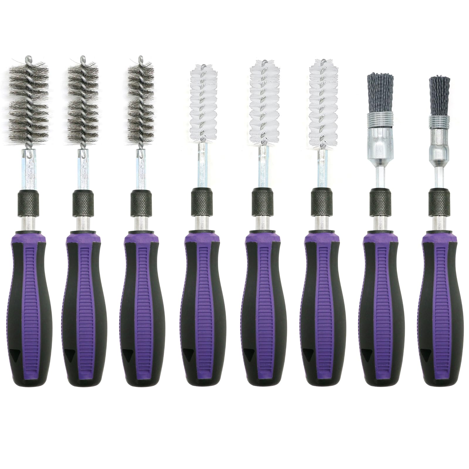 Kit Nettoyage Injecteur pour siège d'injecteur et Arbre d'injecteur 19 pièces, Buses d'injection avec brosses de Nettoyage en Fil d'acier et brosses en Nylon
