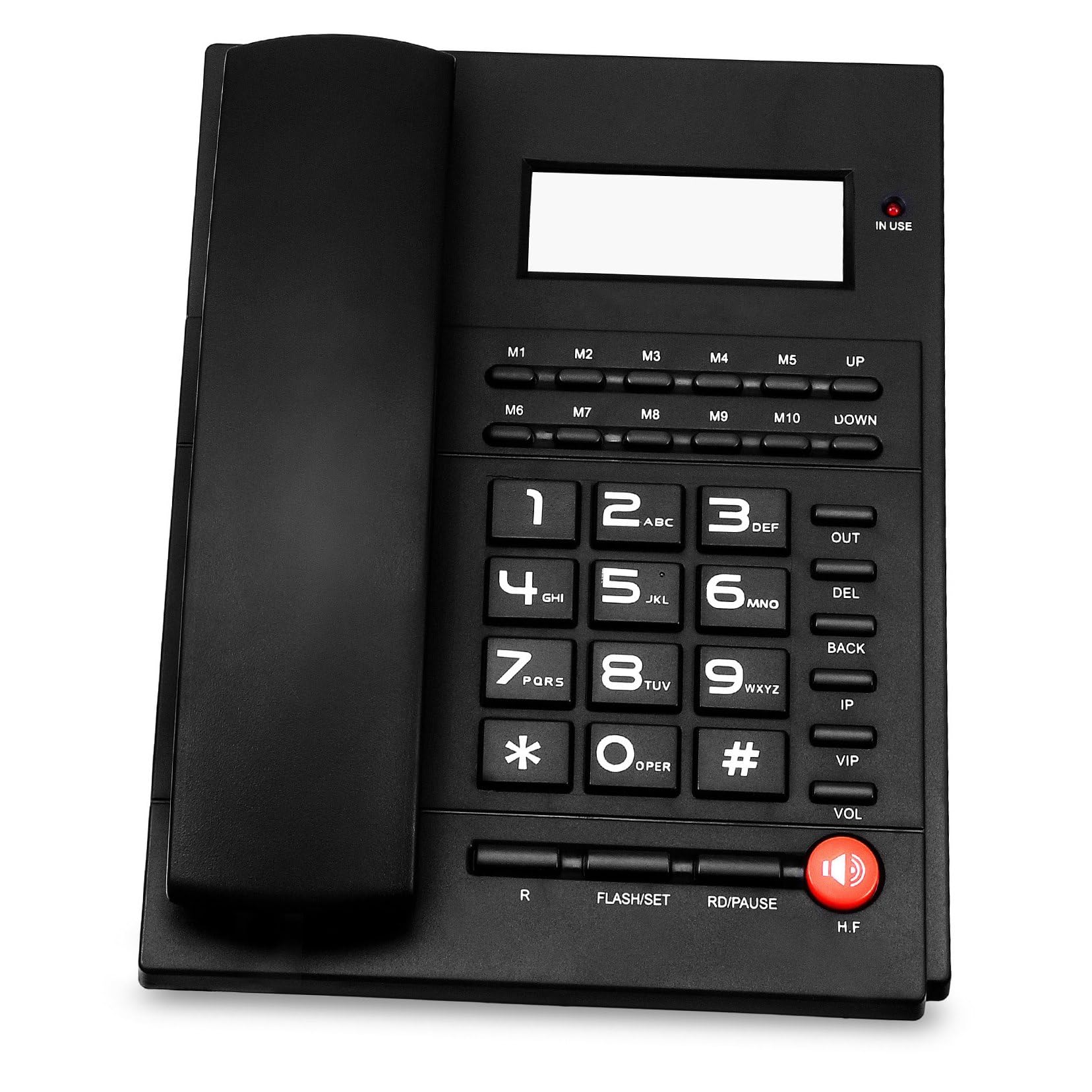 Telefono con da Scrivania per Anziani Grandi Comodi Volume Regolabile per Audio Cristallino Telefono Durevole per Ufficio e Casa