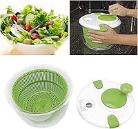 Vista 2 de Lavadora de secadora giratoria de ensalada, manivela grande profesional, utensilios de cocina para ensalada, manivela de mano, multifuncional