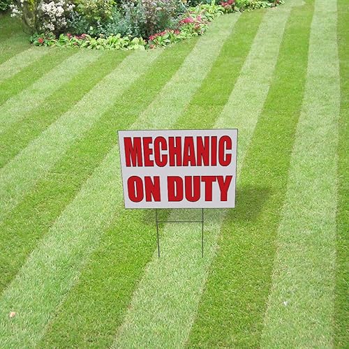 Miniatura 4 de Fastasticdeals Letrero resistente a la intemperie para patio, mecánico en servicio, taller de carrocería para reparación de automóviles, B jardín