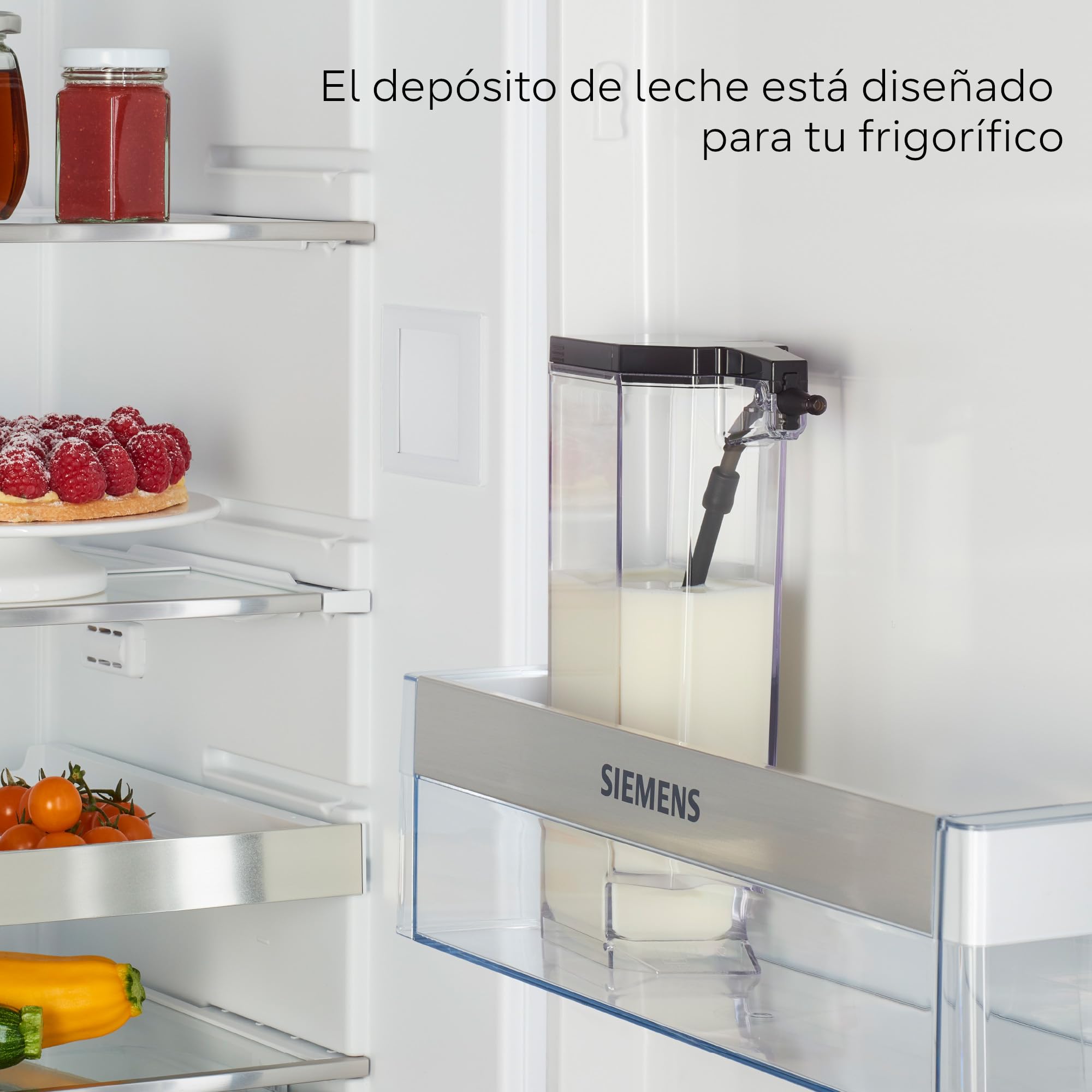 SIEMENS - Cafetera superautomática, EQ500, limpieza autoMilk, Display TFT Touch&Slide, función oneTouch doubleCup, plateado/negro, TQ513R01