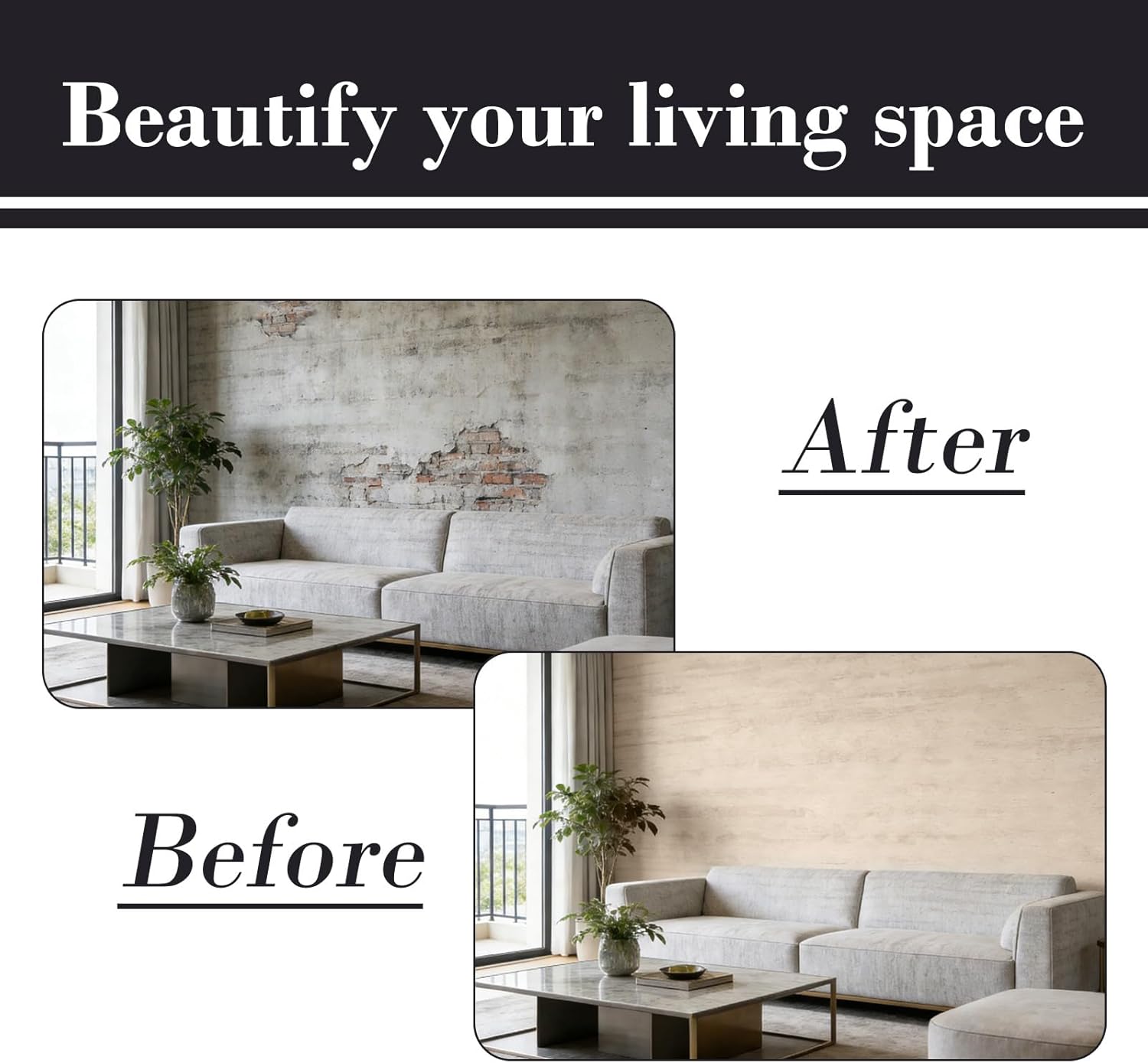 Peel and Stick 3D Wall Panels Faux Travertine Texture - 15.7" x 118.1" PVC Self-Adhesive Waterproof Soundproof Removable Thick Wallpaper, DIY Accent Wall Covering for Home Decor Walls & Ceilings