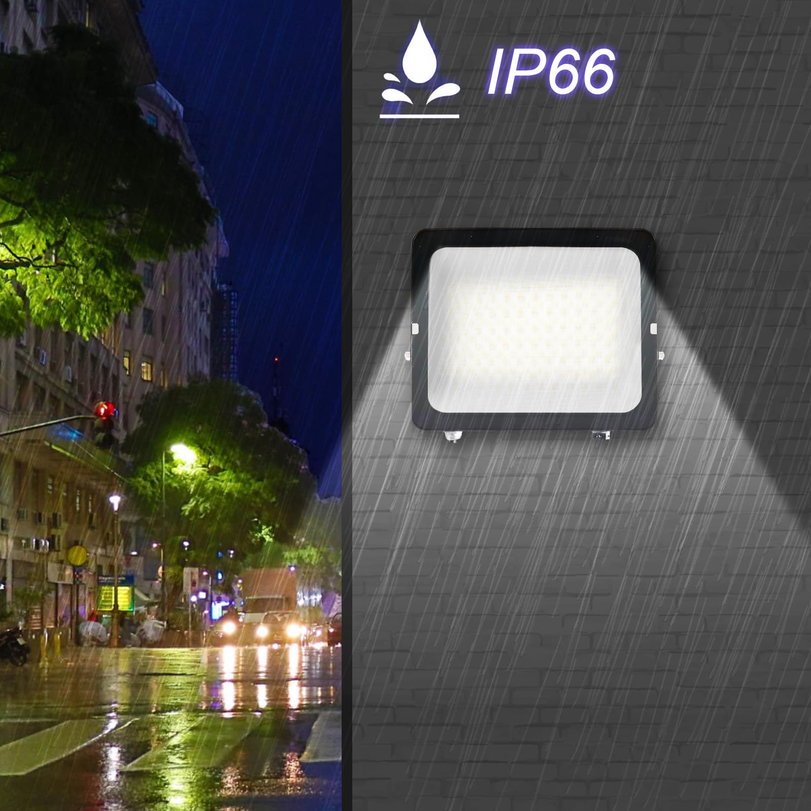 JBdusn 200W LED Floodlight Outdoor, LED Security Lights 6500K Daylight - Image 2