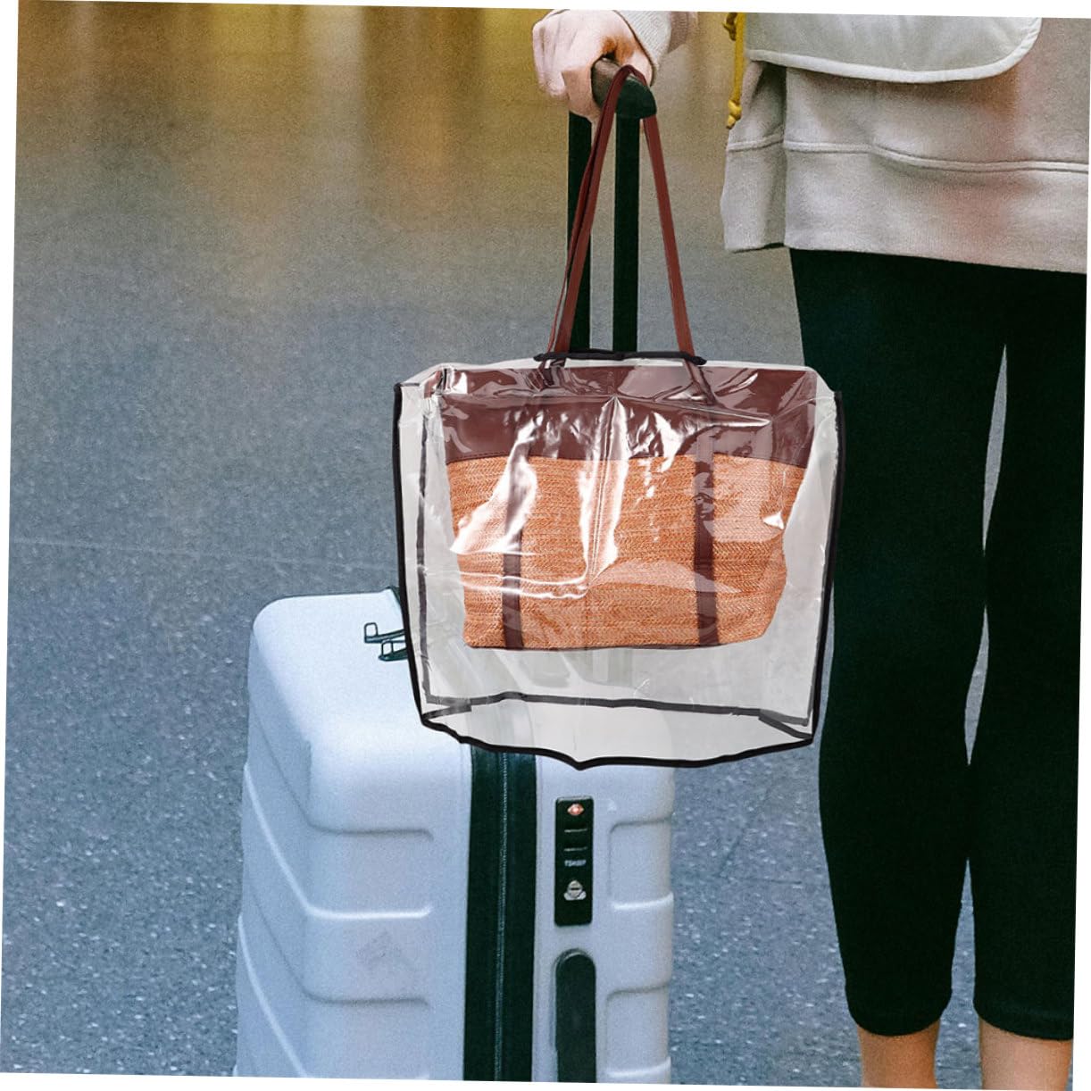 Gatuida 2 Piezas Funda para Bolso Transparente Protector De Bolso De Mano para Viajes Al Aire Funda Protectora De PVC Tote