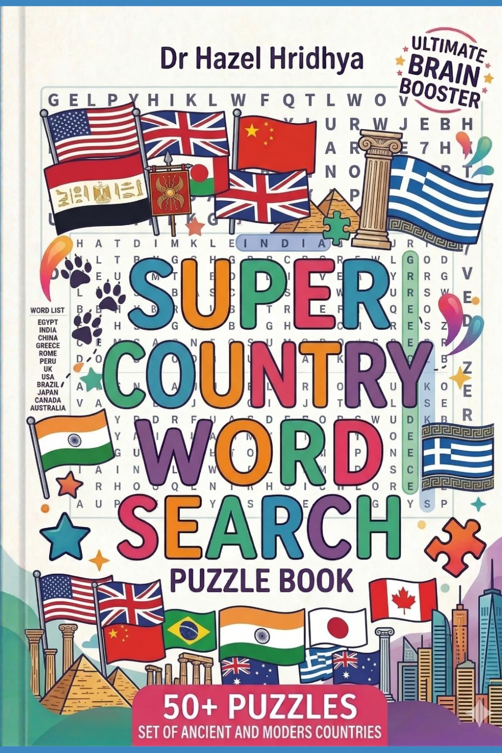 WORD SEARH COUNTRIES, CAPITALS & CITIES: Ultimate Geography Word Search Collection | Countries, Capitals & Cities Brain Games for Kids, Teens & Adults ... | Learning Fun for Kids, Students & Adults
