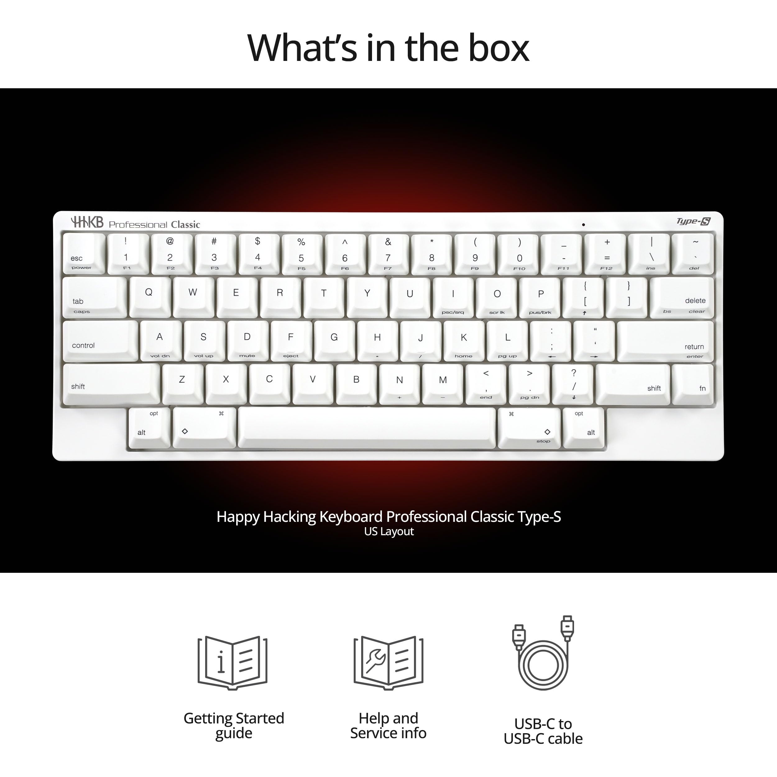 HHKB - Happy Hacking Keyboard Professional Classic Type-S Snow