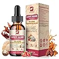Lions Mane Supplement Mushroom Drops with 6-Mushroom Complex & Irish Sea Moss – Vegan Lion's Mane Liquid for Cognitive S